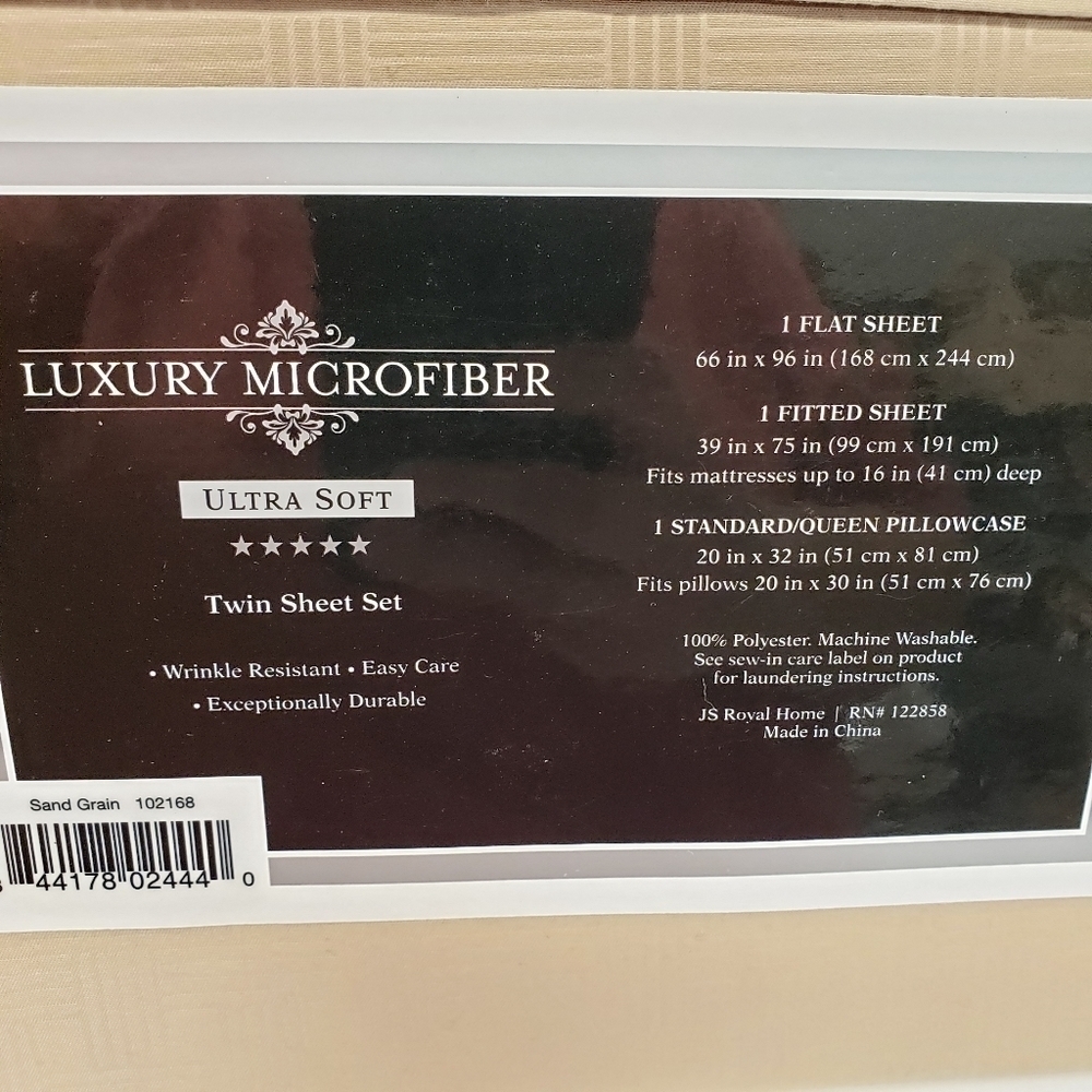 Luxury Microfiber Ultra Soft Twin Sheet Set - Picture 3 of 3